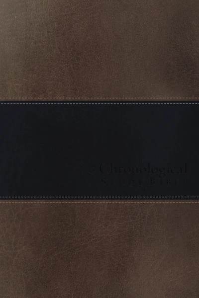 NIV, Chronological Study Bible, Leathersoft, Brown/Navy: Holy Bible, New International Version